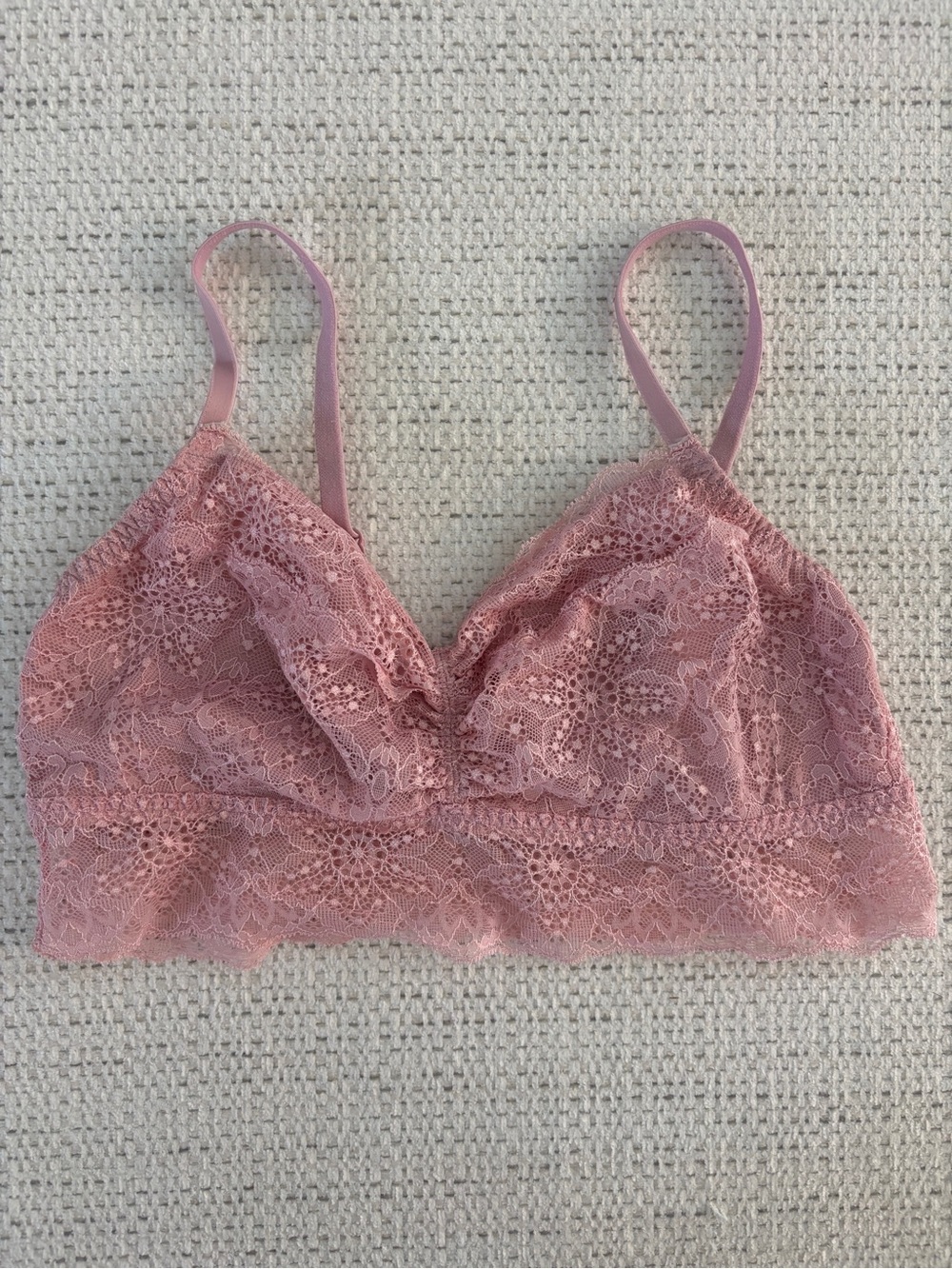 PINK Victoria’s Secret Lace Bralette - Dusty Rose, Medium